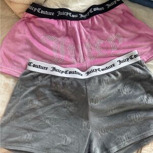 Juicy Couture Pink and Gray Lounge Shorts